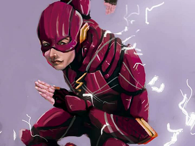 The Flash from DC Comics art comics dc comics digital art digital painting heroe heroes hq illustration the flash