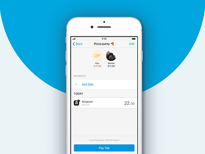 Shared Tabs banking bill splitting bills cost cost splitting expenses fintech friends ios monzo shared tab split bill split screen ui ui ux design