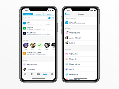 A New Payments Tab! app banking design fintech monzo payments redesign ui