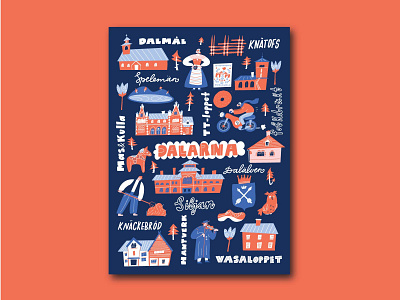 Dalarna city poster