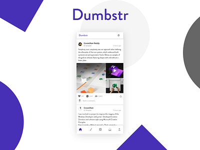 Dumbstr adobe xd app design mobile app design ui