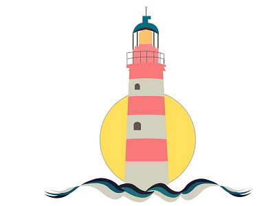 Light house - DD ai design illuatration lighthouse logo vector