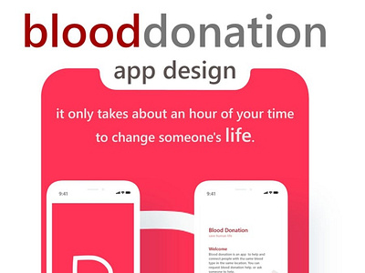 Blood donation Mobile App design