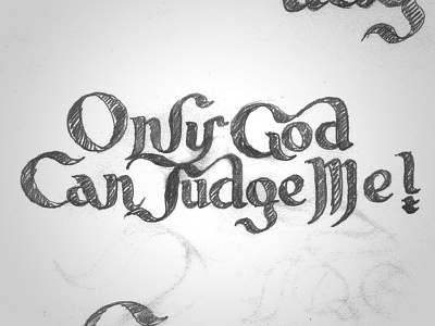 Only God black god handmade illustration ink lettering sketch tattoo