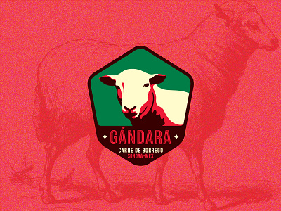 Logo Gandara abstract illustration logo meat sheep