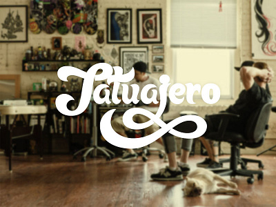 Tatuajero handmade illustration lettering letters sketch tattoo tee vector