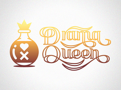 Drama Queen drama handmade illustration lettering letters love poison sketch tee vector