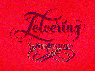 LeTEEring Workshop handmade illustration illustrator lettering ornament photoshop red tee vector workshop