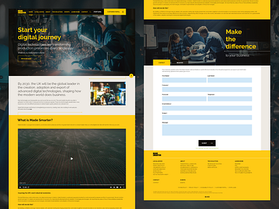 MS: Homepage black dark digital homepage homepage ui manufacture manufacturing technologies technology ui userinterface ux web web design webdesign website website design welding yellow