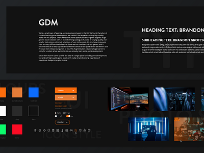 GDM: Stylescape arcade black brand branding colours dark development games gaming style stylescape styling