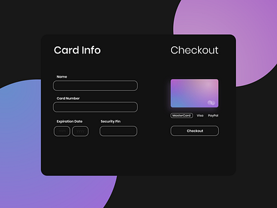 Credit Card Checkout checkout checkout page credit card credit card checkout design gradient modern round ui ui form