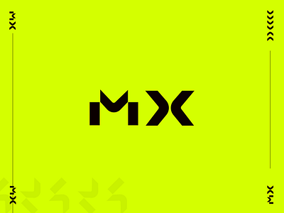 MX black branding design icon logo logo design logodesign logotype minimal minimalistic modern neon playoff simple simple logo vector