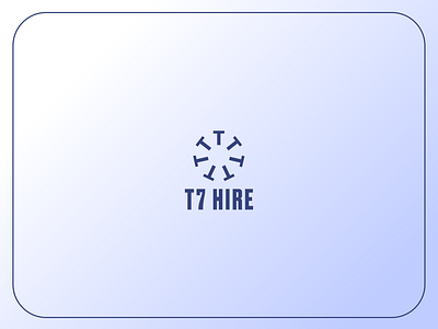 T7 Hire Proposal Logo blue blue and white branding construction design gradient hire icon icongraphy industrial industrial logo logo logo design minimal minimalistic modern modern logo navy simple simple logo