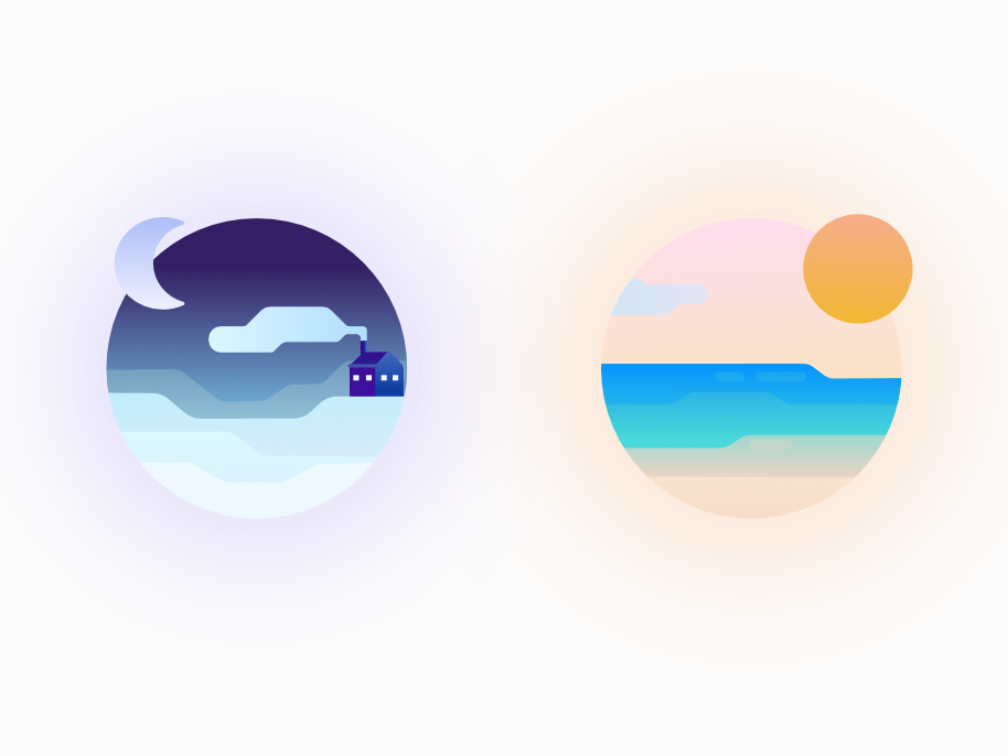 summer and winter by Untitled Project on Dribbble