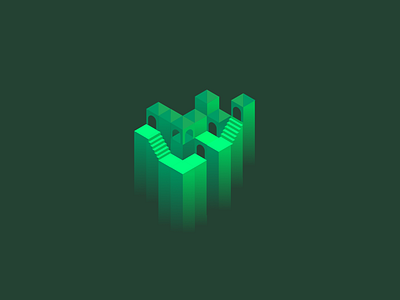 isometric pillars