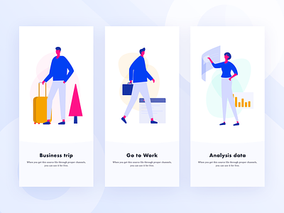 Work To Work Business Trip Office Data Analysis Startup Page business trip data analysis design flat illustration work to work