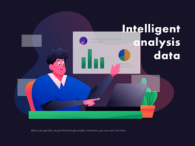 Seriously working men work intelligently analyzing data analyzing bitcoin branding color color palette data data analysis design financial flat illustration intelligently vector working men