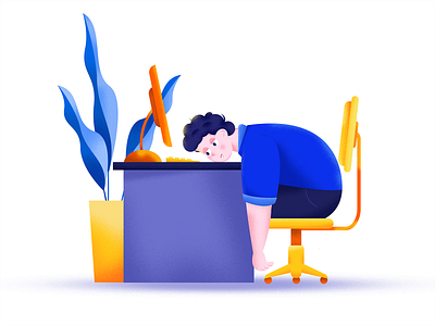 Overtime app branding color design flat illustration ui ux vector web