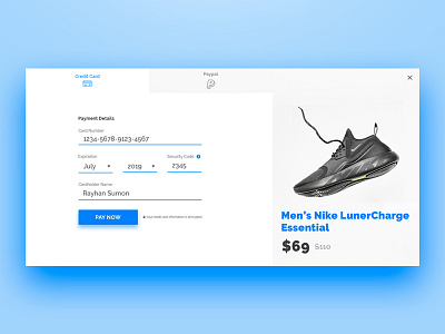 Credit Card Checkout Form | #dailyui | Day 2 by Rayhan Sumon on Dribbble
