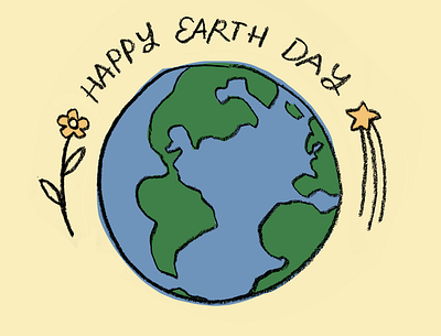 Earth Day 2020 art design drawing earth environment environmental globe graphic happy happy earth day illustration leah schmidt leahschm mother nature nature world