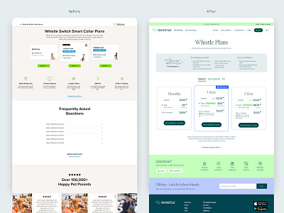 Whistle Website Plans Redesign big human dogs leahschm product product design redesign ui ux web design website whistle
