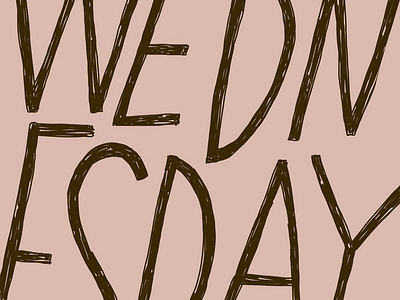 Wednesday illustration lettering type wednesday weekday