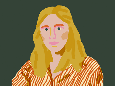 Self Portrait art color digital drawing face girl girl illustration graphic graphidesign hair illustration ipad painting procreate woman