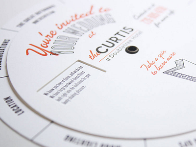 Wedding Wheel copywriting design event marketing hospitality hotel letterpress marketing volvelle