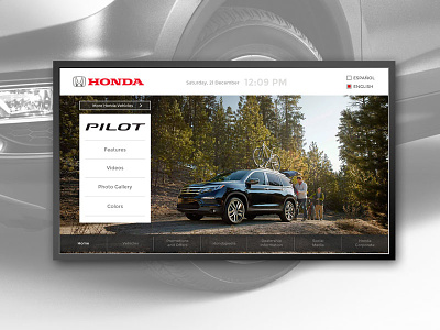 Honda art direction cars dealership design digital interaction design interactive uxui vehicles