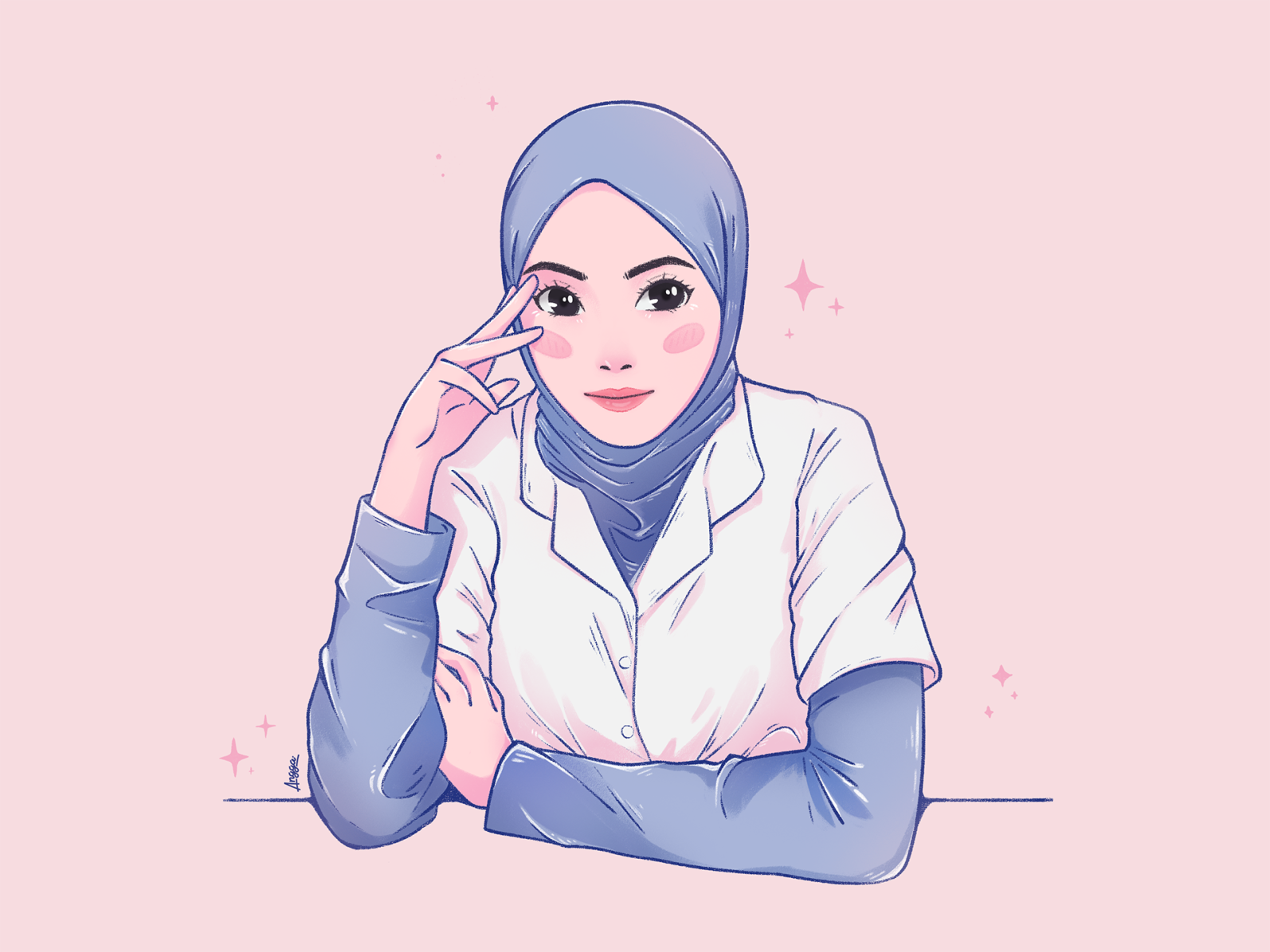 Beautiful Portrait Illustration by Angga Indratama on Dribbble