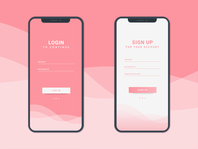 Day 004 - Login & Signup form by Dhimas Abdi Prayogo on Dribbble