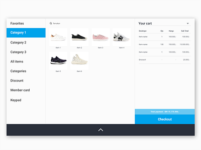 Day 005 - POS UI Concept clean e commerce simple ui