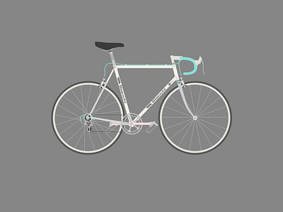 Bianchi bike illustration vector