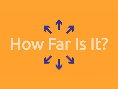 How Far is It? design logo typography