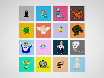 Creatures creatues illustration pixel