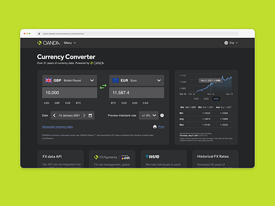 Currency Converter - the dark mode