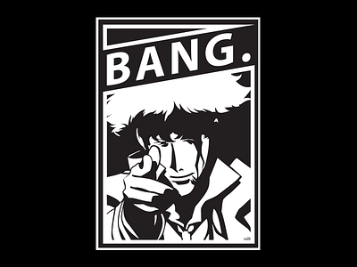 Cowboy Bebop tshirt anime bang cowboy bebop illustration illutrator science fiction spike syfiction tee tshirt tv series wub
