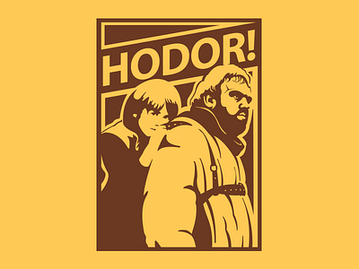Hodor fantasy game of thrones hodor illustration illutrator tee tshirt tv series wub