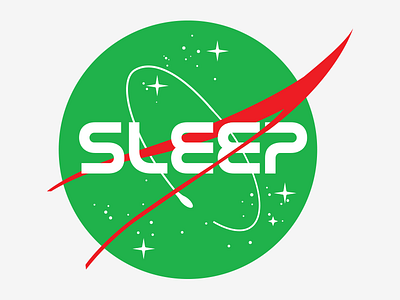 Sleep NASA design fun illustrator logo music nasa sleep tee tshirt wub