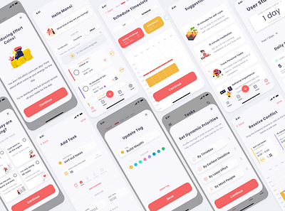 Nudge - Task Management App app design ui ux