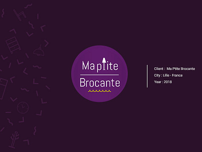 Ma Ptite brocante Logo illustration illustrator logo logotype