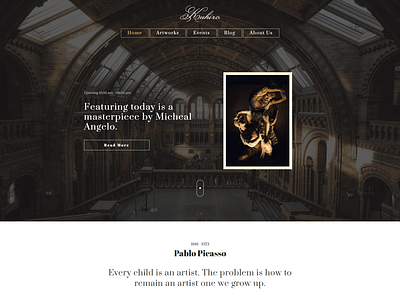 Kuhiro - A Museum Contentder Theme design ui ux web website