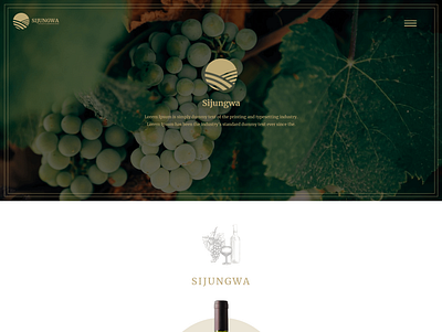 Sijungwa - A Winery Contentder Template design ui ux web website winery