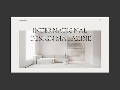 International design magazine after effects animation design desktop interaction designer interior landingpage ui web website