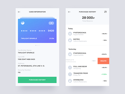 Credit Card Info adobe xd app clean daily ui design desktop mobile typography ui ux web