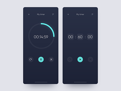 Daily UI Design Challenge #014 —Countdown Timer adobe xd app countdown daily ui dark design desktop timer ui ux