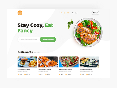 Food delivery website adobe xd delivery design desktop food ui web