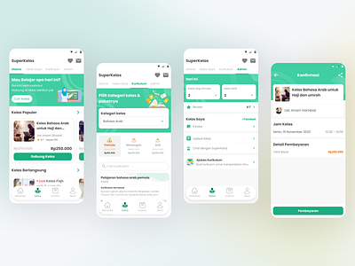 Muslim App I Superkelas I Superhand I Online Class concept figma illustration interface islam islamicapp mobileapp muslim muslim app ui uiux ux ux design