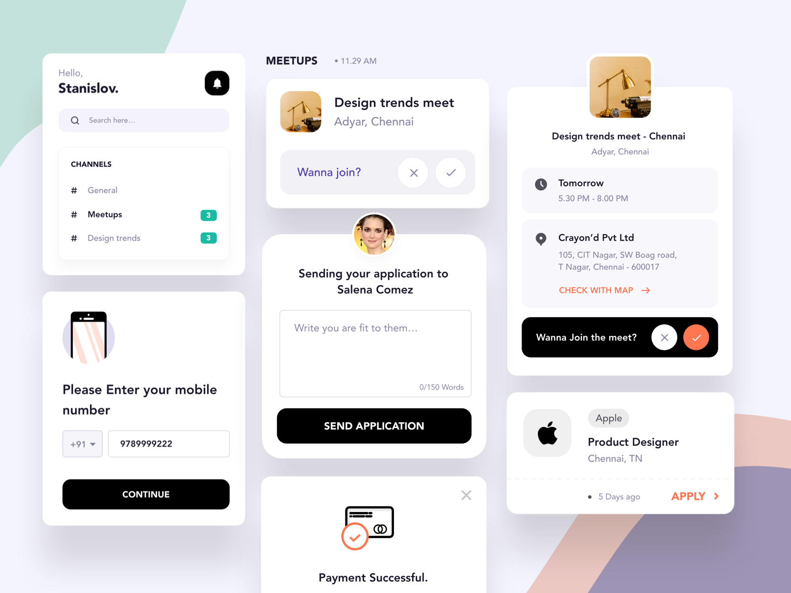 Mobile App Components by Praveen N on Dribbble