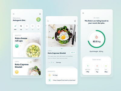 Diet APP UI (Glassmorphism)